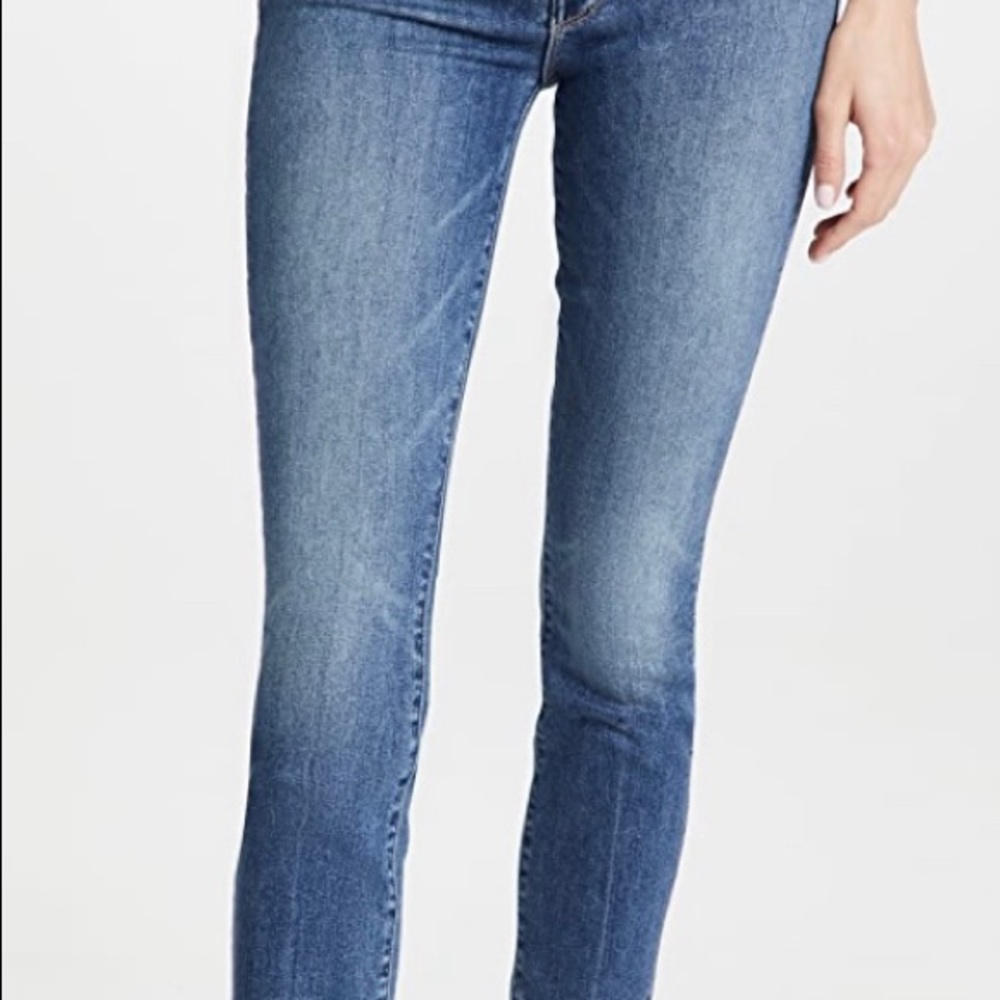 Mother High Waisted Looker Ankle Fray Devil in a Blue Suit FREE shipping